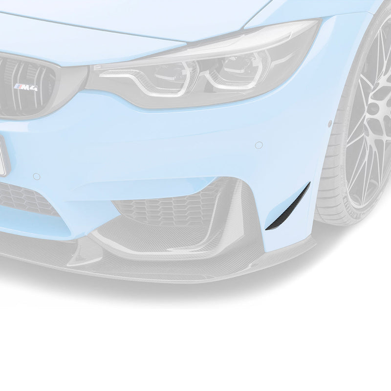 ADRO BMW F8X M3 M4 Front Bumper Canard Carbon Fiber — frontperspektiv