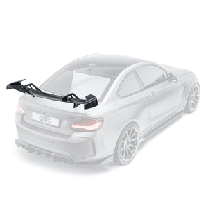 ADRO BMW F87 M2 AT-R1 Swan Neck Wing Curved Carbon Fiber — sideperspektiv