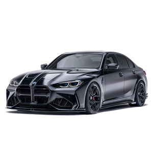 ADRO BMW G80 M3 Side Skirts V1 — detalj carbon weave