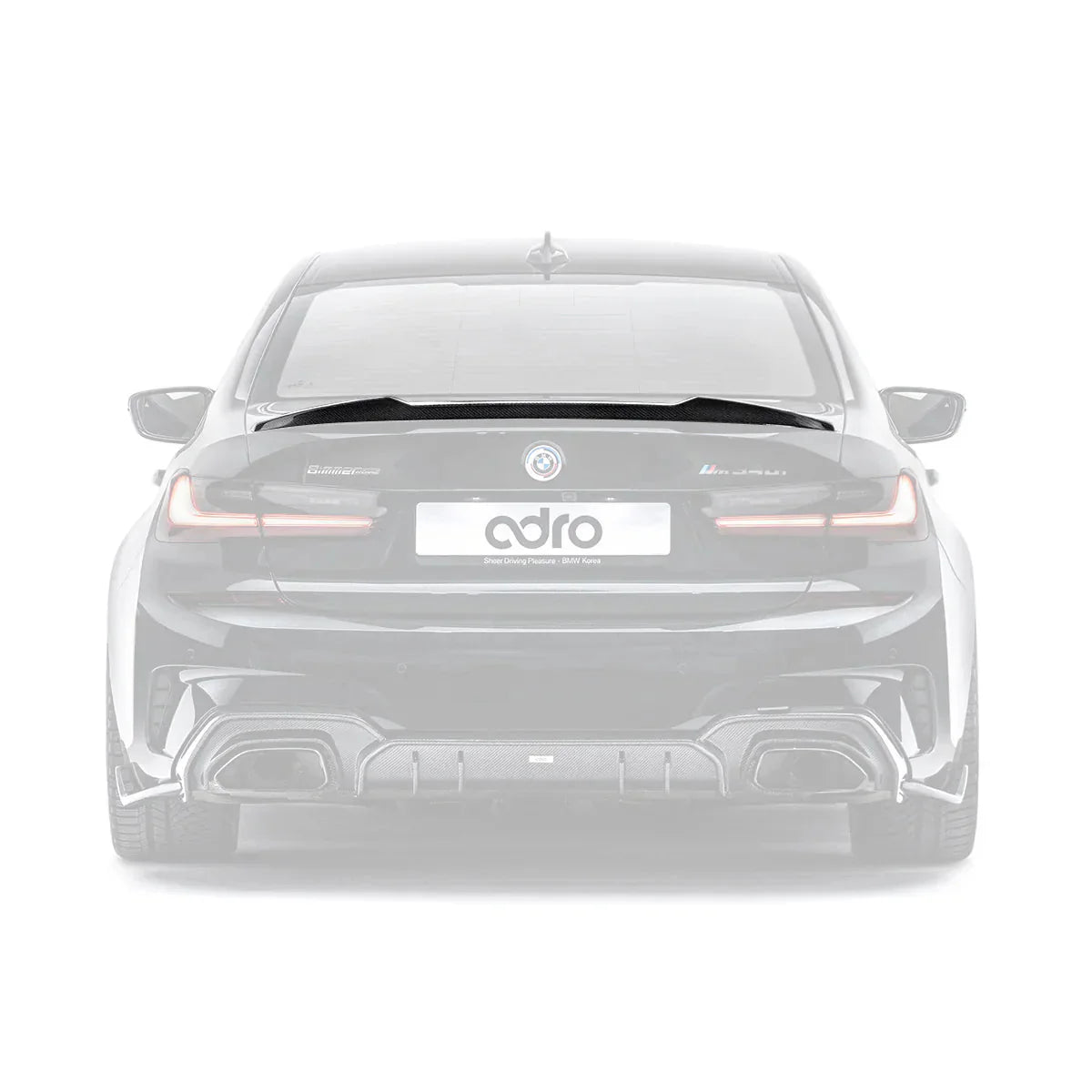 ADRO BMW G20 M340i G80 M3 LCI Trunk Spoiler V1 — bakperspektiv