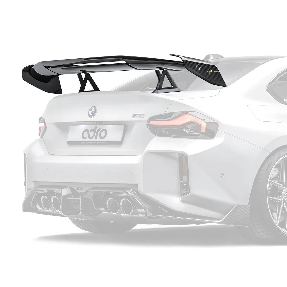 ADRO BMW G87 M2 AT-R3 Swan Neck Wing Curved — bakperspektiv