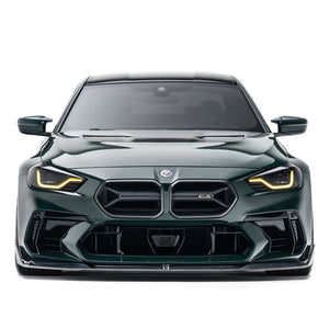 ADRO Carbon Grill BMW G87 M2 — frontvinkel montert