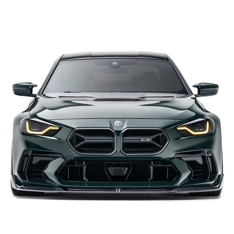 ADRO Carbon Grill BMW G87 M2 — frontvinkel montert