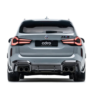 ADRO BMW F97 X3M Rear Diffuser — nærbilde wet carbon finish