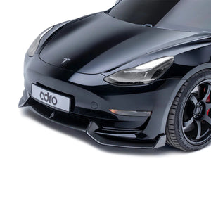 ADRO Tesla Model 3 Front Lip V2 — detalj carbon weave