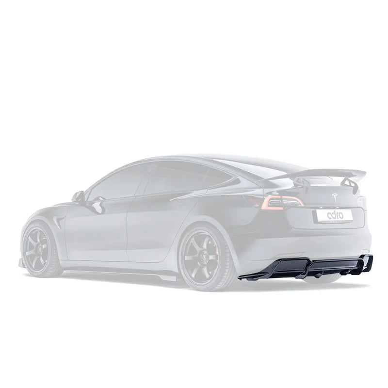 ADRO Tesla Model 3 Rear Diffuser V2 Carbon Fiber — bakperspektiv