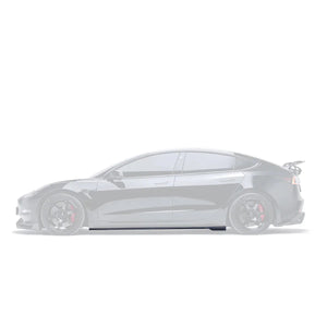 ADRO Tesla Model 3 Side Skirts V2 Carbon Fiber — sideperspektiv