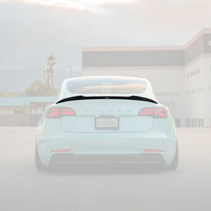 ADRO Tesla Model 3 Spoiler V2 Carbon Fiber — bakperspektiv