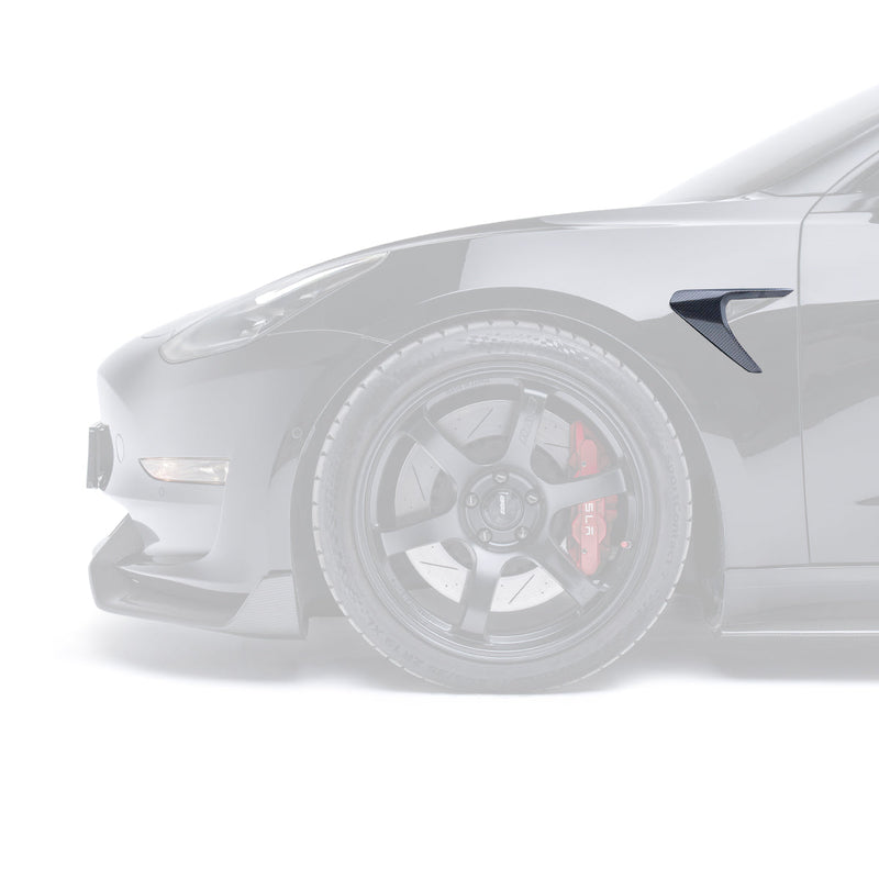 ADRO Tesla Model 3 Side Camera Covers V1 Carbon Fiber — detalj