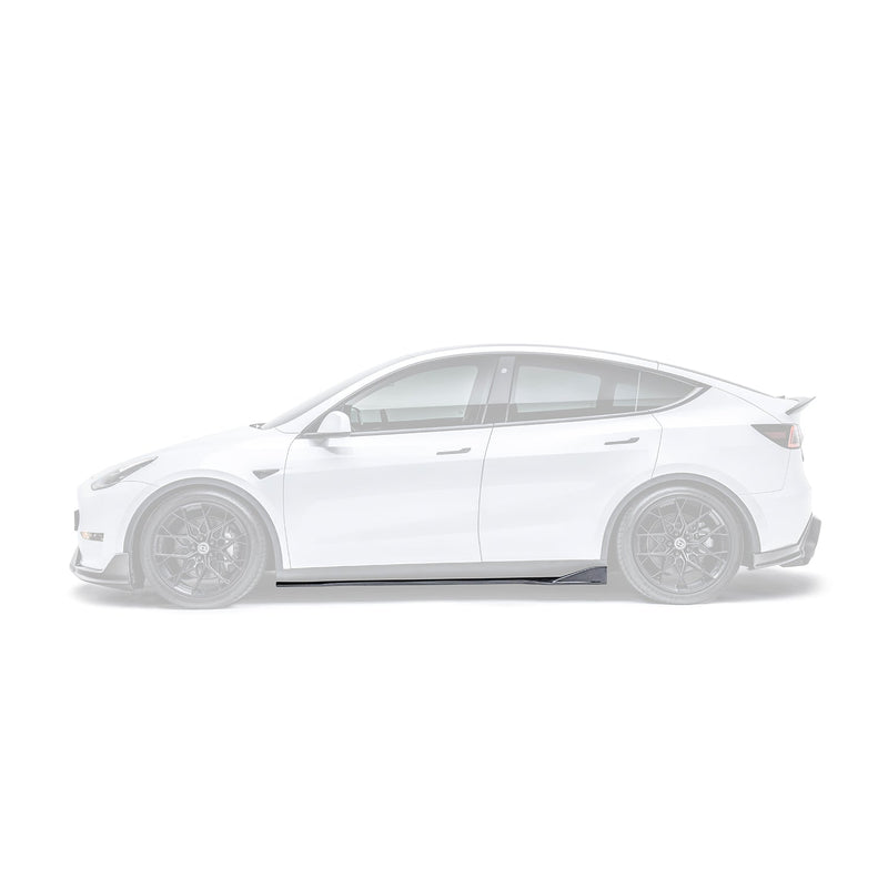ADRO Tesla Model Y Side Skirts V2 Carbon Fiber — sideperspektiv