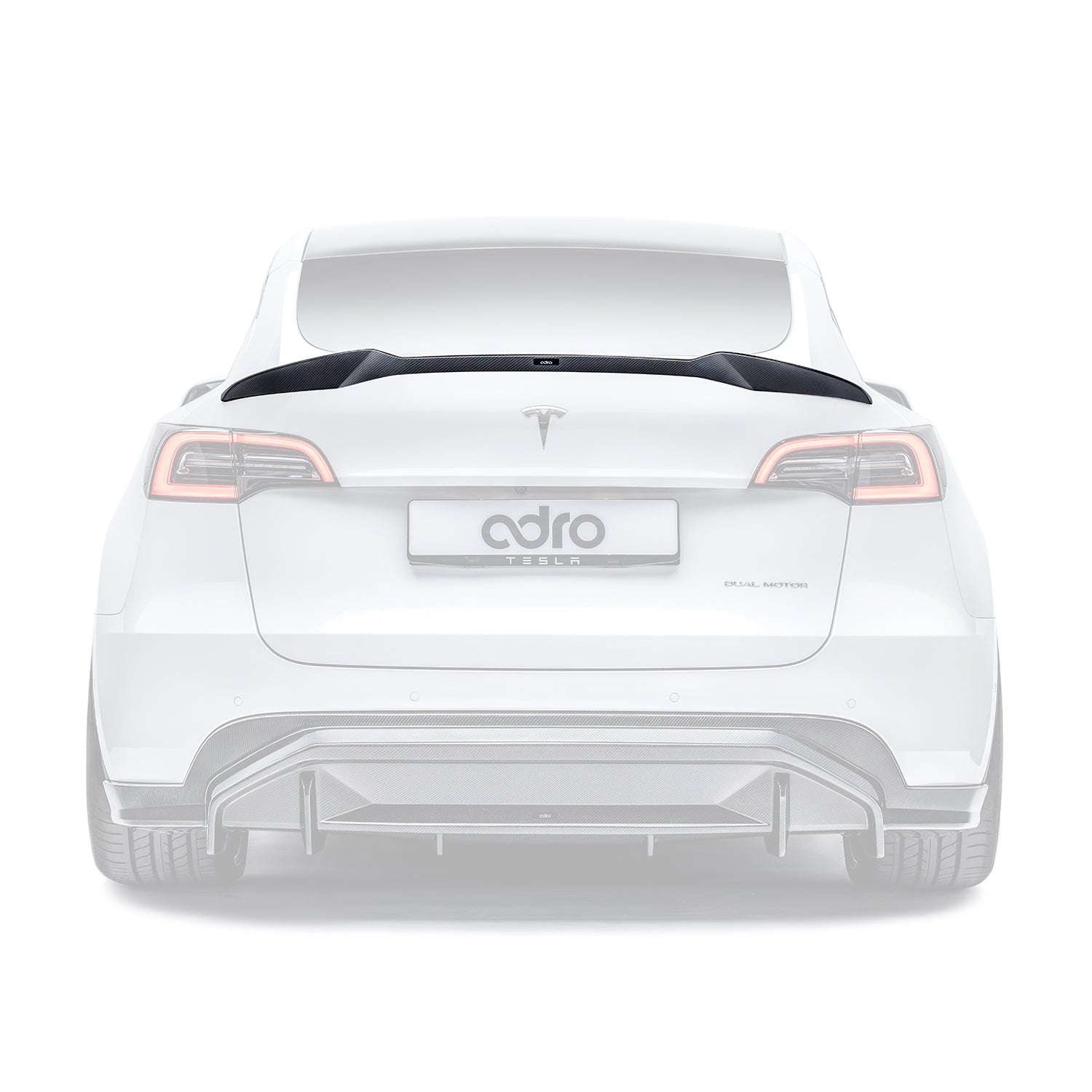ADRO Tesla Model Y Spoiler V2 Carbon Fiber — bakperspektiv