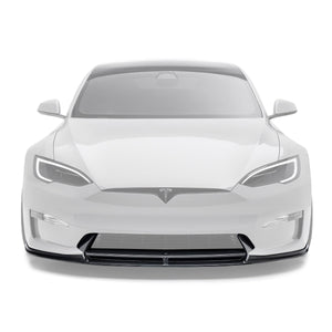 ADRO Tesla Model S Plaid Front Lip Carbon Fiber — frontperspektiv