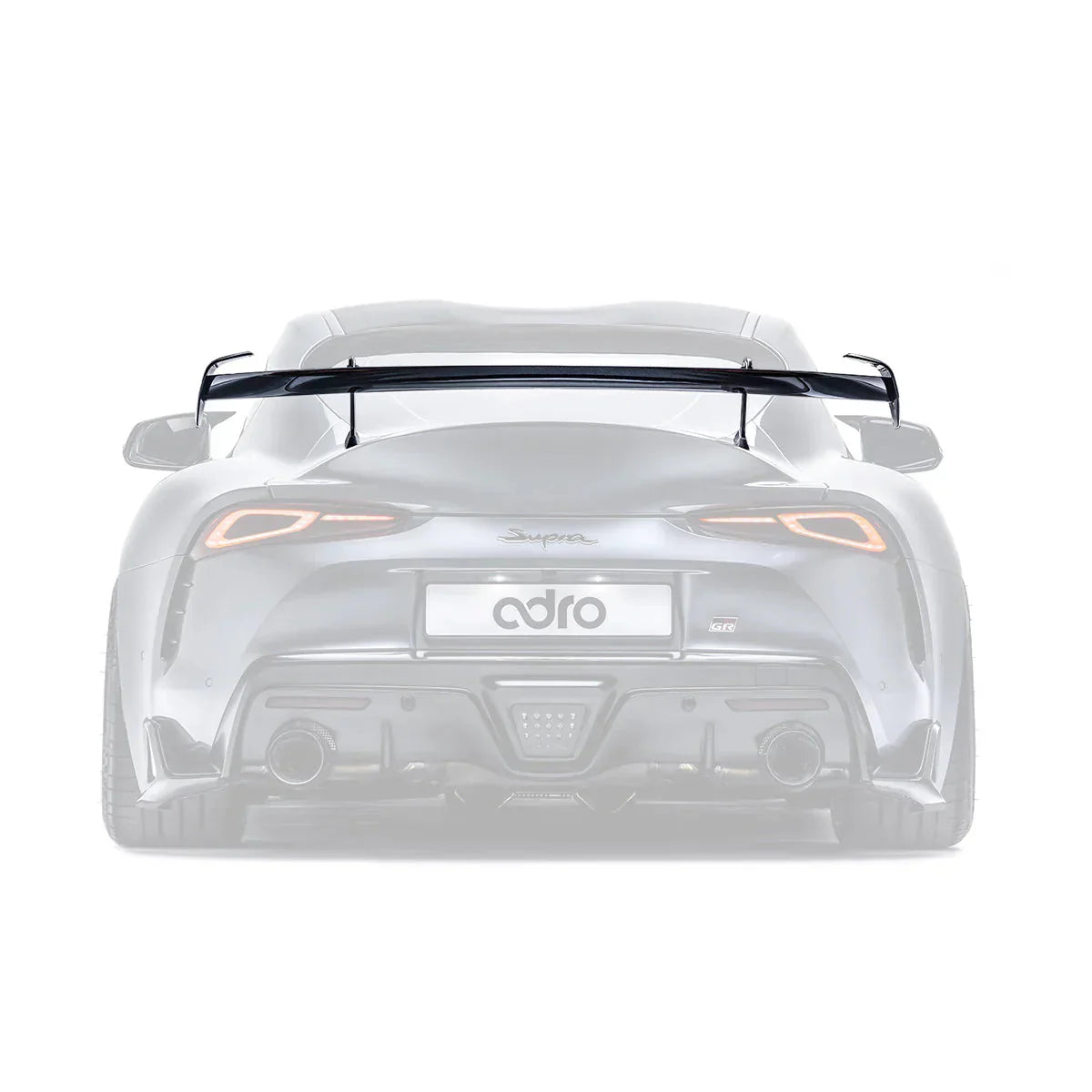 ADRO Toyota GR Supra AT-R2 Swan Neck Wing Curved — bakperspektiv