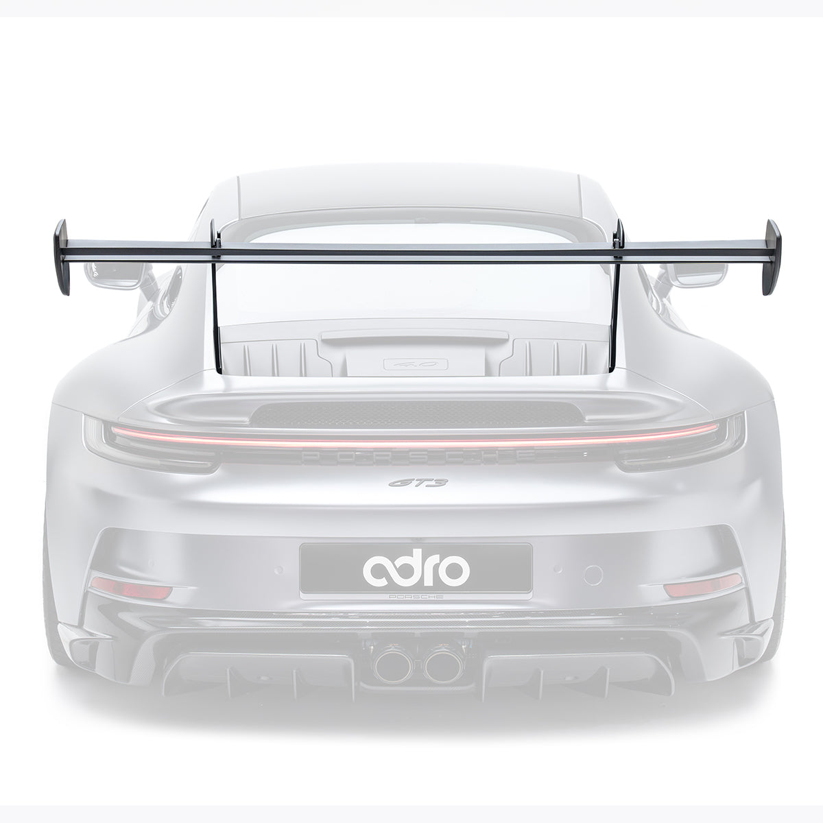 ADRO Porsche 992 GT3 AT-P Swan Neck Wing — frontperspektiv