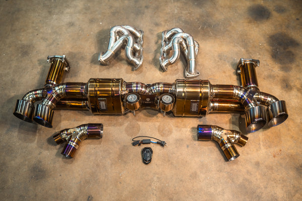 Valvetronic Designs Spjeldstyrt Eksosanlegg – Porsche 911 Turbo / Turbo S 991.1 / 991.2 (Titanium)