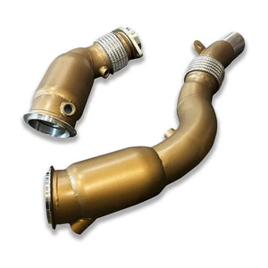 BMW F80 M3 / F82 M4 / F87 M2 Competition S55 Sports Cat Downpipes – Ceramic Coated KONG PERFORMANCE