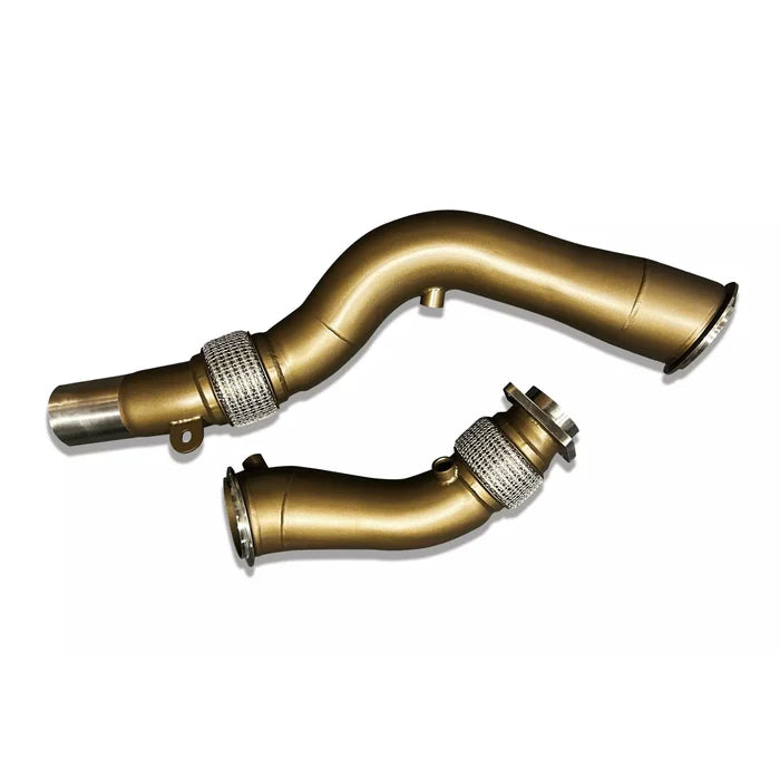 BMW F80 M3 / F82 M4 / F87 M2 Competition S55 Decat Downpipes – Ceramic Coated KONG PERFORMANCE