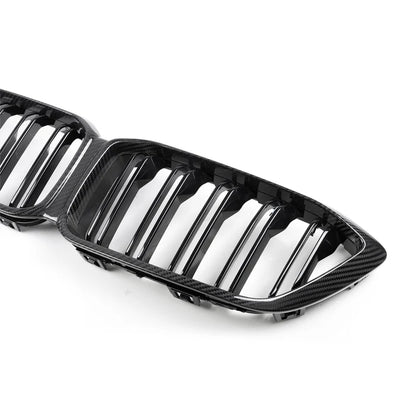MHC+ BMW F87 M2 Competition Premium Front Grille – Pre-Preg Carbon & Gloss Black (2018–2020)