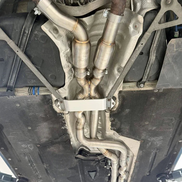 BMW F87 M2 Competition S55 Resonated Equal Length Midpipe & Underbrace