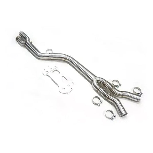 BMW G87 M2 Single Midpipe & Under Brace – Rustfritt Stål