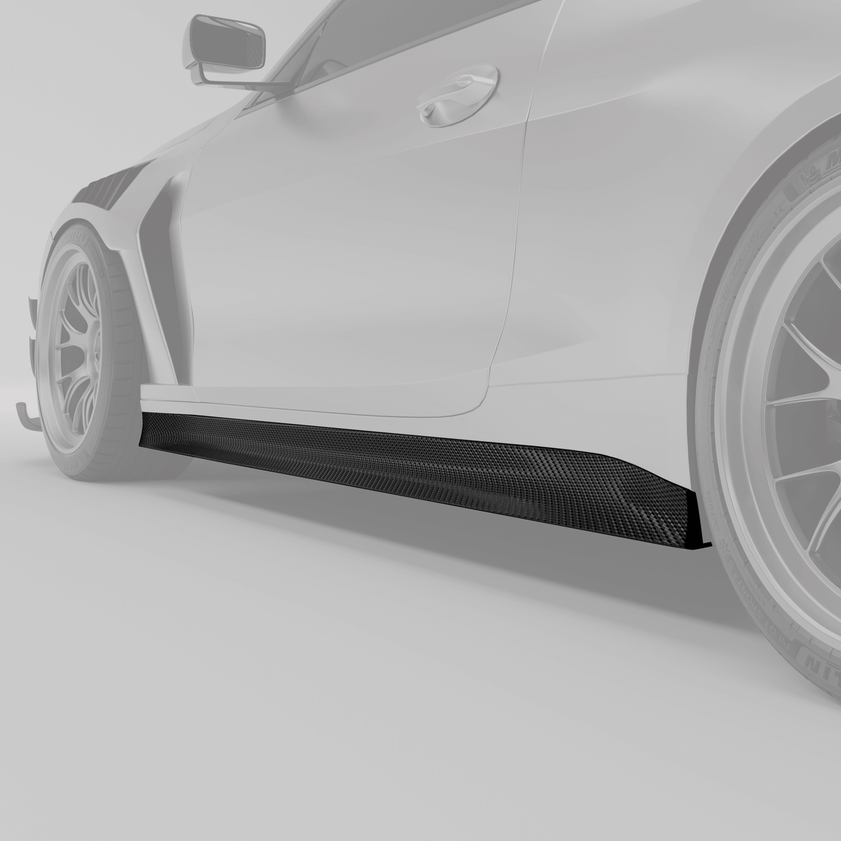 BMW M4 G82 Carbon Fiber Side Skirts- Revozport