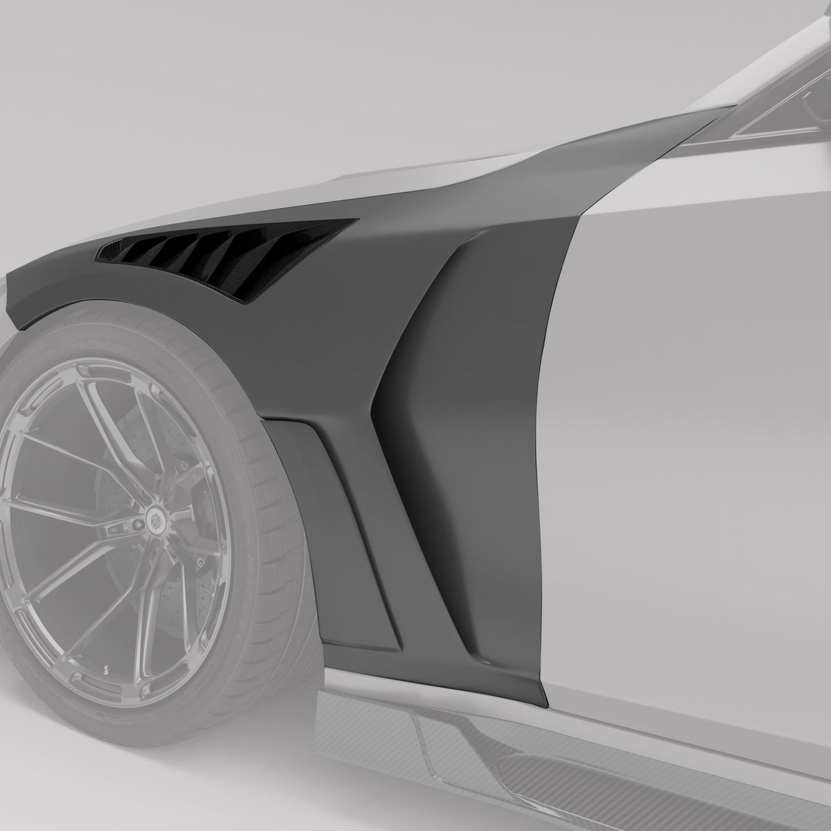 Partial View of BMW G81 M3 Touring Carbon Fiber Rear Spoiler-Revozport