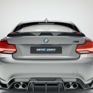 Rendering of the Partially Installed Carbon Fiber Rear Wing on the BMW M2 F87 Competition Edition