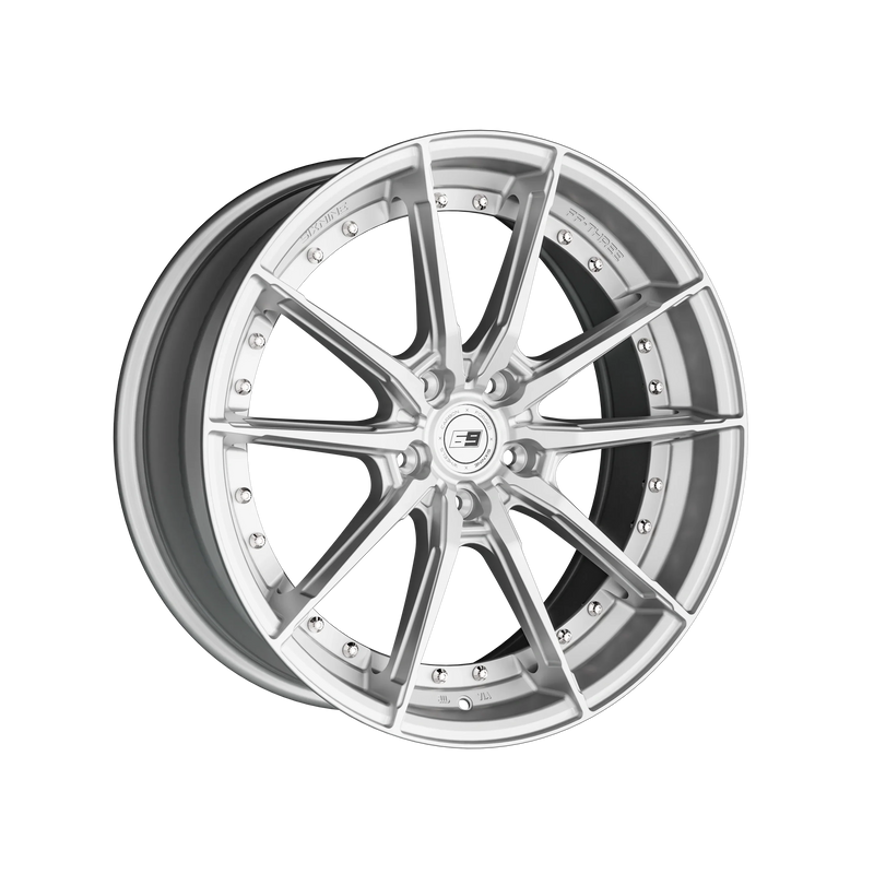 SixNine FF-THREE felgsett - Audi A4 B8 - HyperSilver - halvvinkel