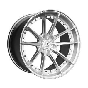 SixNine FF-THREE felgsett - BMW M5 G90/G99 - HyperSilver - foran, halvvinkel