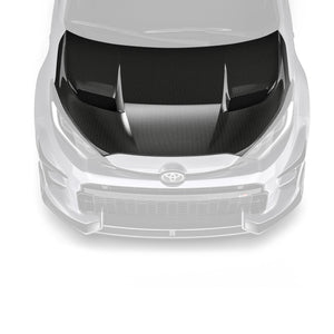ADRO Toyota GR Yaris Carbon Hood — 3/4 perspektiv