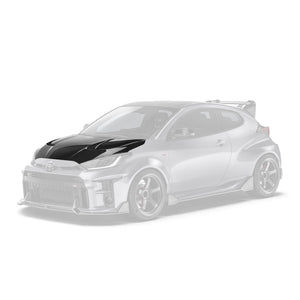 ADRO Toyota GR Yaris Prepreg Carbon Hood Gen 1 Gen 2 — frontperspektiv