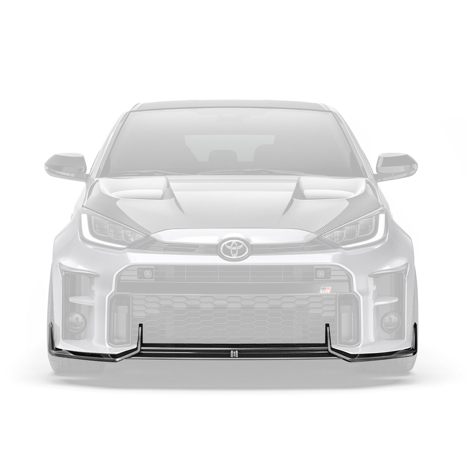 ADRO Toyota GR Yaris Gen 1 Front Lip Carbon Fiber — frontperspektiv