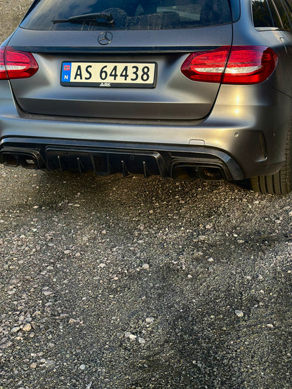KONG Carbon B Style Diffuser – Mercedes-Benz C-Klasse W205 Sedan/Stasjonsvogn (2014–2021)