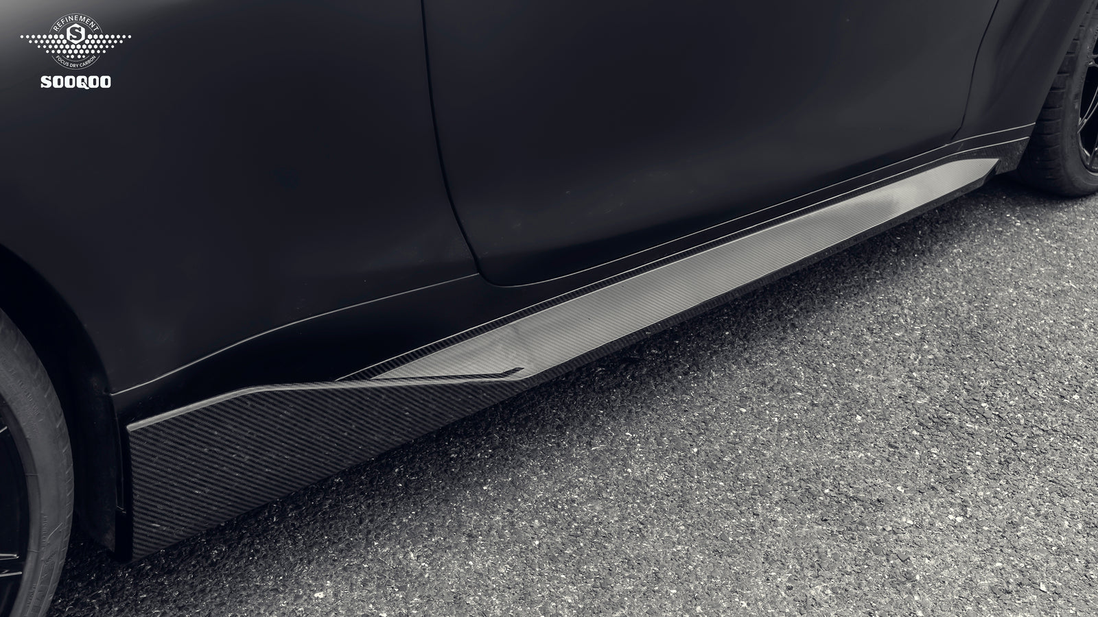 SOOQOO – Carbon Sideskjørt (MP Style)  BMW M3 G80 / G81 & M4 G82 / G83 (2021–)