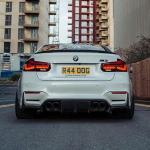 MHC+ BMW M3/M4 Aggressive 3-Piece Rear Diffuser – Pre-preg Carbon Fibre (F80/F82/F83) KONG PERFORMANCE
