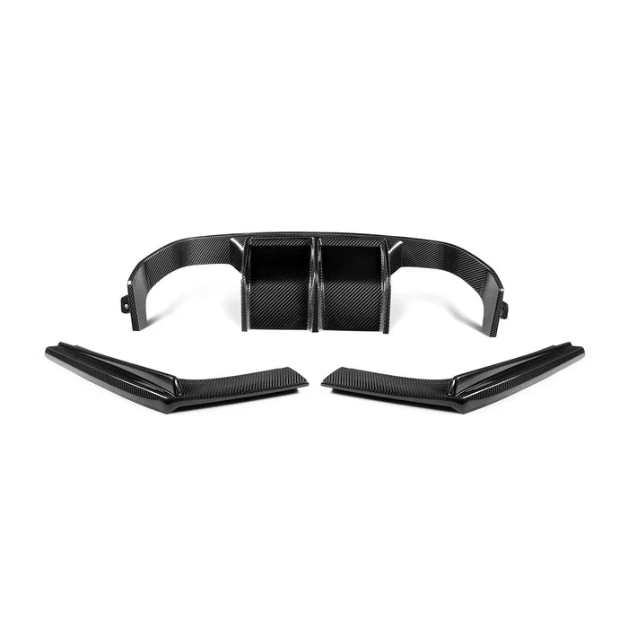 MHC+ BMW M3/M4 Aggressive 3-Piece Rear Diffuser – Pre-preg Carbon Fibre (F80/F82/F83) KONG PERFORMANCE
