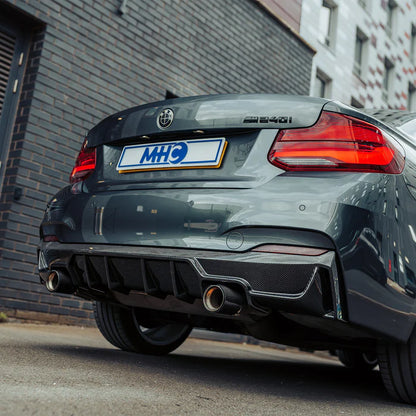 MHC+ BMW F22/F23 M235i & M240i Ultra Aggressive Rear Diffuser – Pre-Preg Carbon Fibre