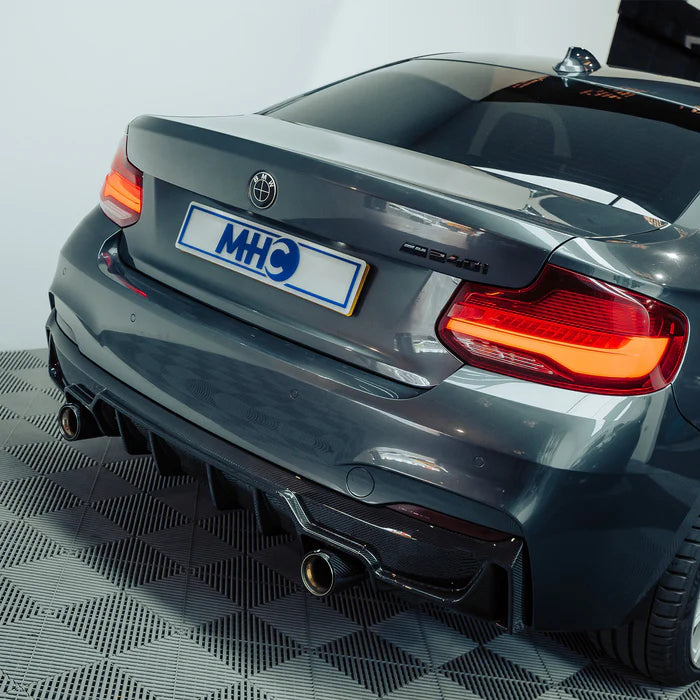 MHC+ BMW F22/F23 M235i & M240i Ultra Aggressive Rear Diffuser – Pre-Preg Carbon Fibre
