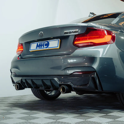 MHC+ BMW F22/F23 M235i & M240i Ultra Aggressive Rear Diffuser – Pre-Preg Carbon Fibre