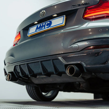 MHC+ BMW F22/F23 M235i & M240i Ultra Aggressive Rear Diffuser – Pre-Preg Carbon Fibre