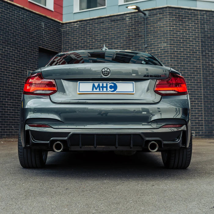 MHC+ BMW F22/F23 M235i & M240i Ultra Aggressive Rear Diffuser – Pre-Preg Carbon Fibre