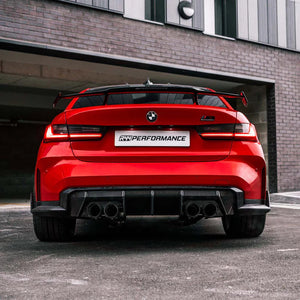 MHC+ BMW M3/M4 Performance Style Rear Diffuser – Pre-Preg Carbon Fibre (G80/G81/G82/G83) KONG PERFORMANCE