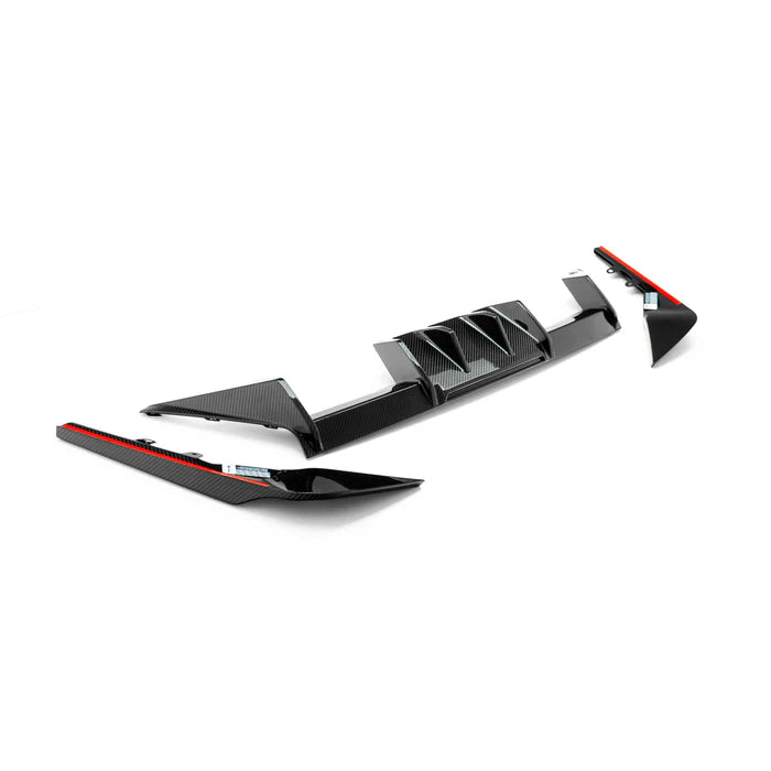 MHC+ BMW M2 G87 Edition 1 Rear Diffuser – 3-delt i gloss pre-preg carbon (G87) KONG PERFORMANCE