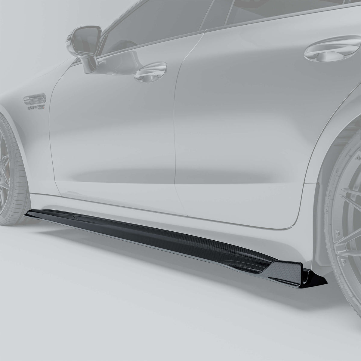 Mercedes-AMG GT 63 S X290 Carbon Fiber Side Skirts installed view