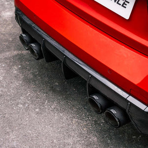 R44 BMW M3/M4 Race Cat-Back Eksosanlegg – Titanium med Carbon Endestusser (G8X) KONG PERFORMANCE