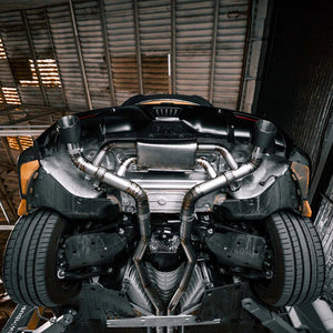 R44 Performance Titanium Cat-Back Eksosanlegg med Carbontipper – Toyota Supra A90 KONG PERFORMANCE