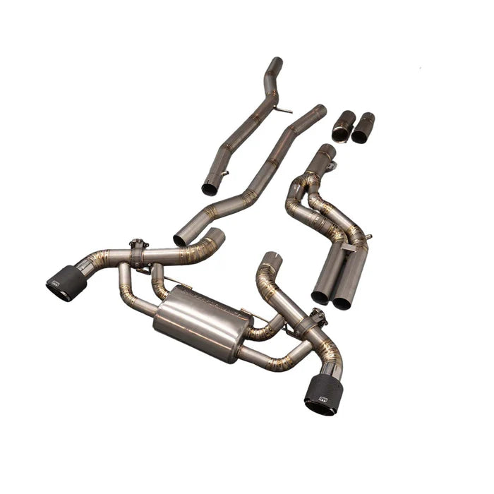R44 Performance Titanium Cat-Back Eksosanlegg med Carbontipper – Toyota Supra A90