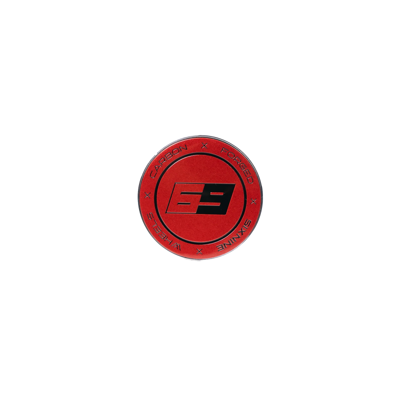SixNine navdeksler for FF-THREE felger - Red-X-GlossyBlack