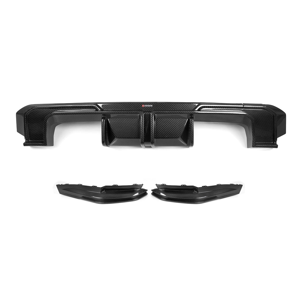 SooQoo Carbon Diffuser + Rear Splitters – BMW M3 G80 M4 G82