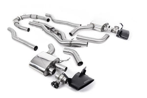 Miltek OPF Back Eksosanlegg med Svarte Tupper - Audi RS6/RS7 C8